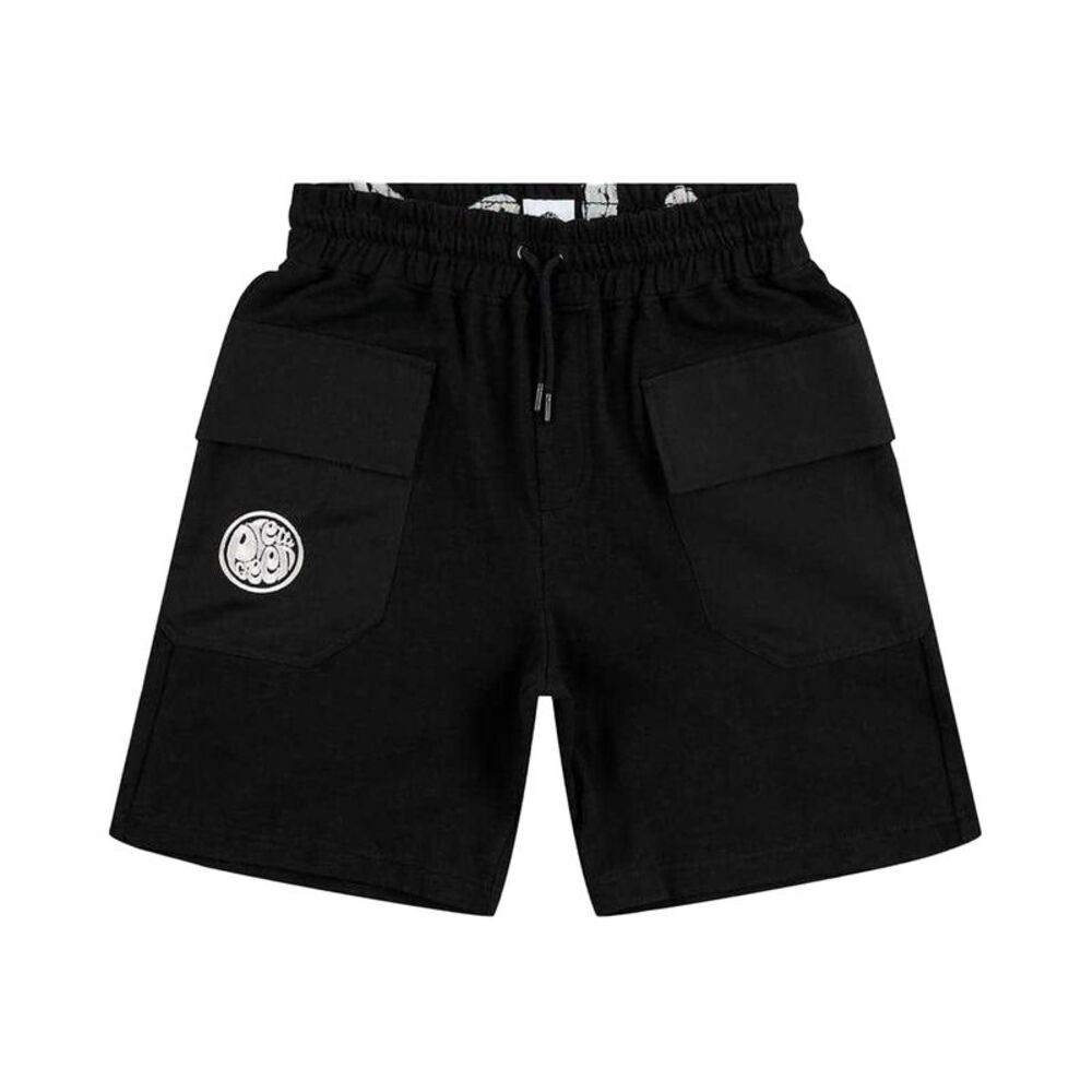 Pretty Green Mens Stamford Cargo Shorts / Black